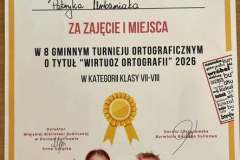 Dyplom-dla-Patryka-Urbaniaka-ucznia-klasy-siodmej-za-zajecie-I-miejsca-w-konkursie-ortograficznym